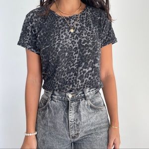 Ragdoll Los Angeles easy vintage tee in anthracite leopard print